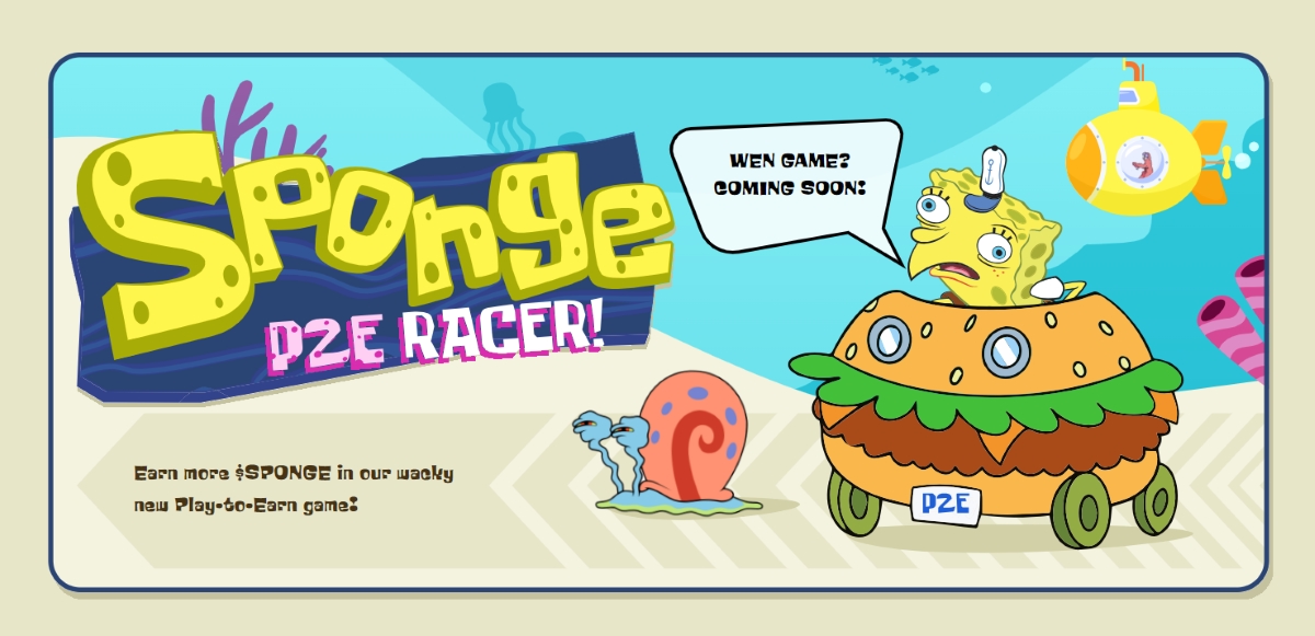 Sponge P2E game banner
